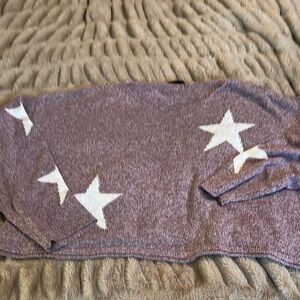 SHEIN Heathered Pink Crop Sweater